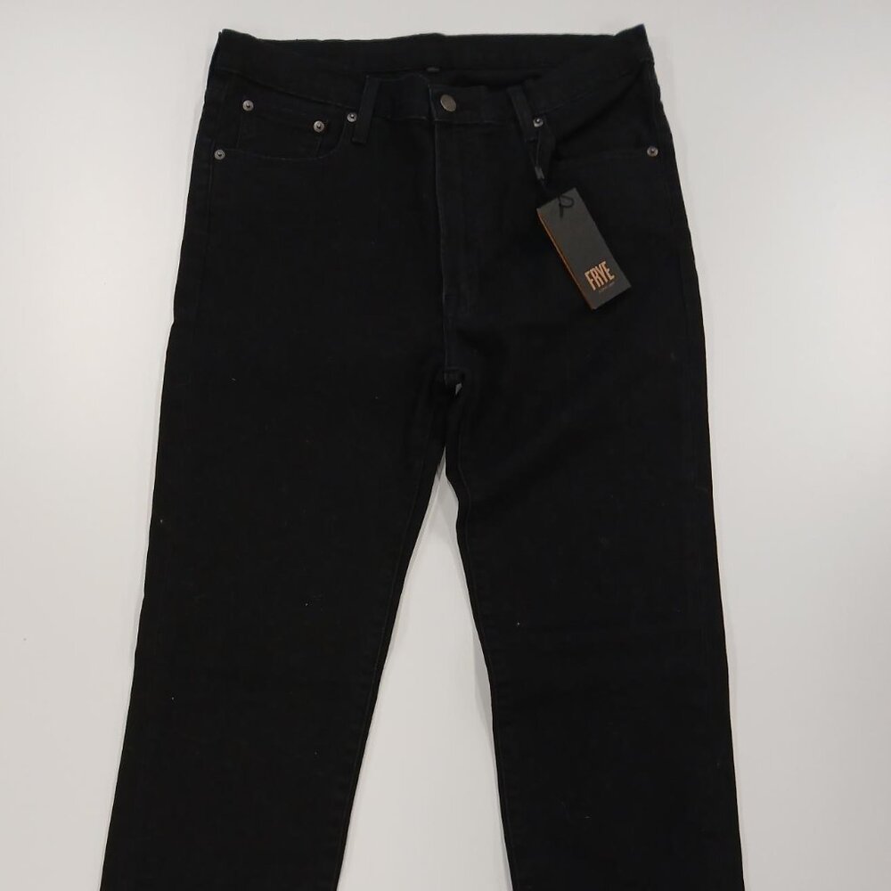 Women's FRYE Jeans Black Size 31 Straight Leg 35" W, 29" Inseam,  11"Rise NWT
